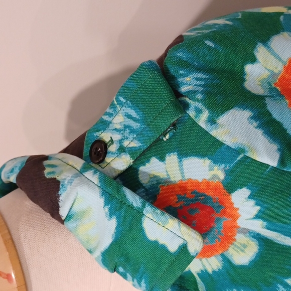 Banana Republic Statement Cotton Blend Floral Trench Coat- Sz. Sm - Picture 5 of 15